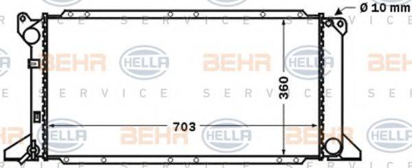 BEHR HELLA SERVICE 8MK376768181 Радіатор, охолодження двигуна