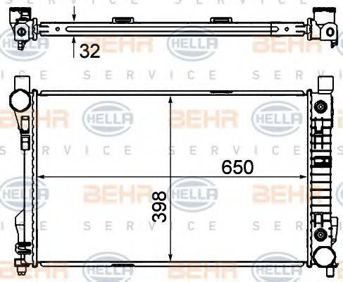 BEHR HELLA SERVICE 8MK376769771 Радіатор, охолодження двигуна