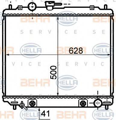 BEHR HELLA SERVICE 8MK376770161 Радіатор, охолодження двигуна