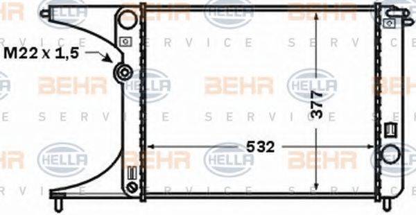 BEHR HELLA SERVICE 8MK376771251 Радіатор, охолодження двигуна