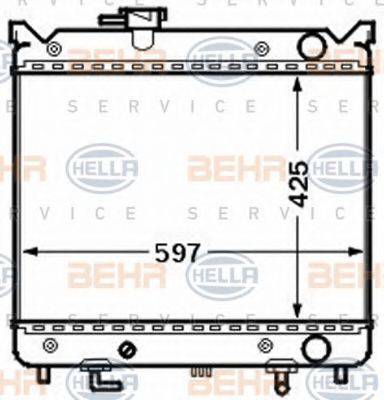 BEHR HELLA SERVICE 8MK376773001 Радіатор, охолодження двигуна