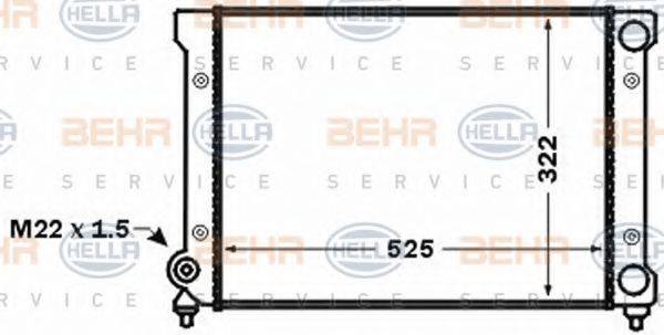 BEHR HELLA SERVICE 8MK376773721 Радіатор, охолодження двигуна