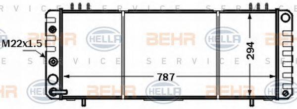 BEHR HELLA SERVICE 8MK376774271 Радіатор, охолодження двигуна