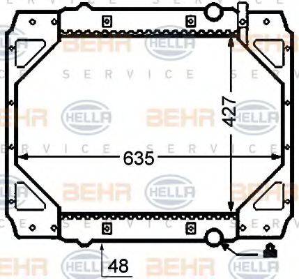 BEHR HELLA SERVICE 8MK376774321 Радіатор, охолодження двигуна