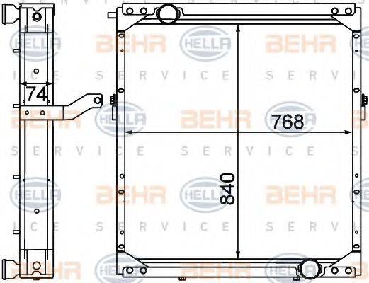 BEHR HELLA SERVICE 8MK376774501 Радіатор, охолодження двигуна