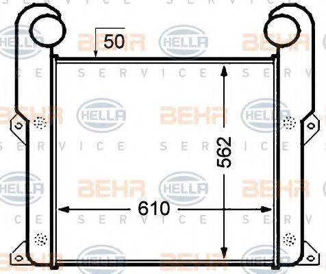 BEHR HELLA SERVICE 8ML376776681 Інтеркулер