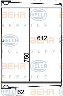 BEHR HELLA SERVICE 8ML376777011 Інтеркулер