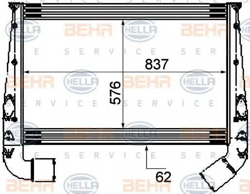 BEHR HELLA SERVICE 8ML376777061 Інтеркулер