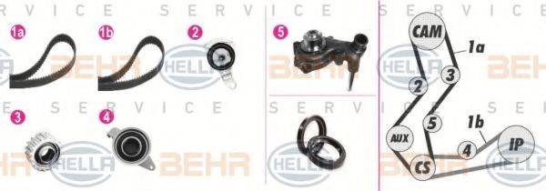 BEHR HELLA SERVICE 8MP376806861 Водяний насос + комплект зубчастого ременя