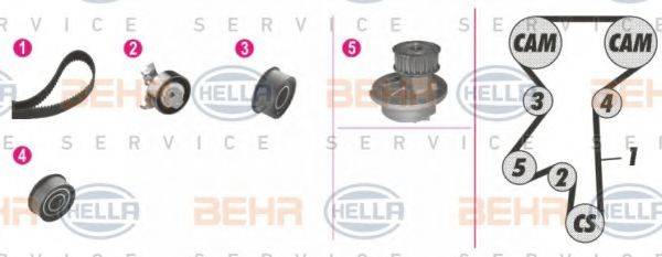 BEHR HELLA SERVICE 8MP376807821 Водяний насос + комплект зубчастого ременя