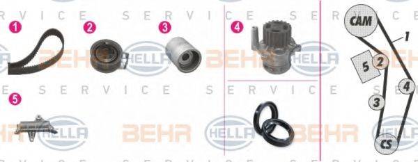 BEHR HELLA SERVICE 8MP376809851 Водяний насос + комплект зубчастого ременя