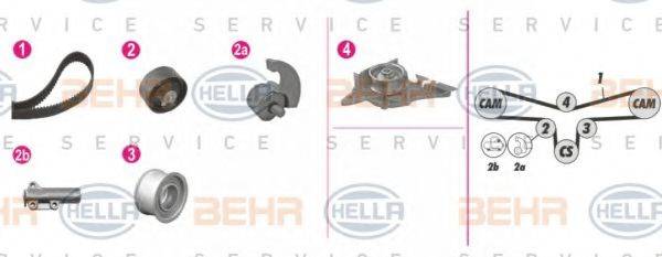 BEHR HELLA SERVICE 8MP376812841 Водяний насос + комплект зубчастого ременя