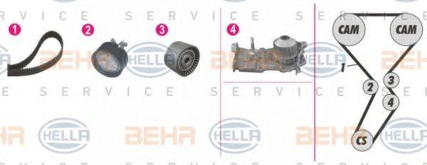 BEHR HELLA SERVICE 8MP376814801 Водяний насос + комплект зубчастого ременя