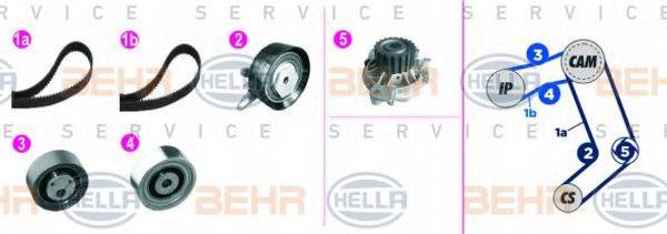 BEHR HELLA SERVICE 8MP376818831 Водяний насос + комплект зубчастого ременя