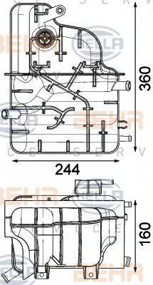 BEHR HELLA SERVICE 8MA376903031 Компенсаційний бак, охолоджуюча рідина