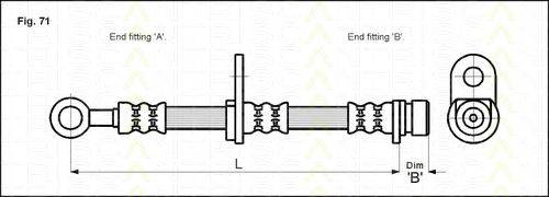 TRISCAN 815010110 Гальмівний шланг
