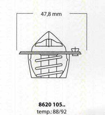 TRISCAN 862010588 Термостат, охолоджуюча рідина