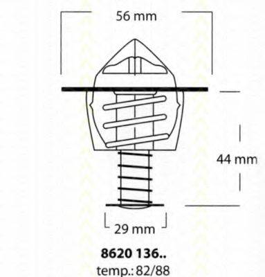 TRISCAN 862013688 Термостат, охолоджуюча рідина