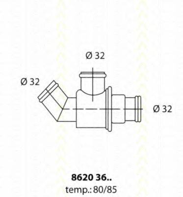 TRISCAN 86203680 Термостат, охолоджуюча рідина