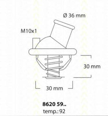 TRISCAN 86205992 Термостат, охолоджуюча рідина