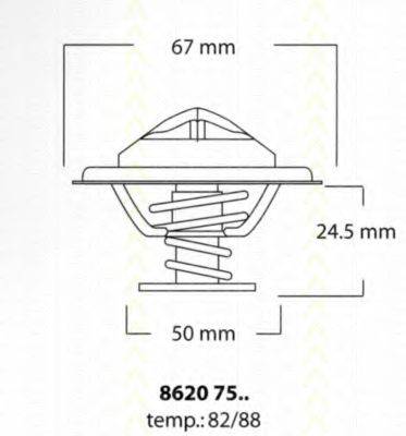 TRISCAN 86207582 Термостат, охолоджуюча рідина