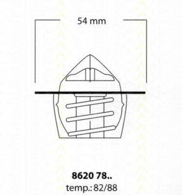 TRISCAN 86207882 Термостат, охолоджуюча рідина