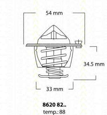 TRISCAN 86208288 Термостат, охолоджуюча рідина