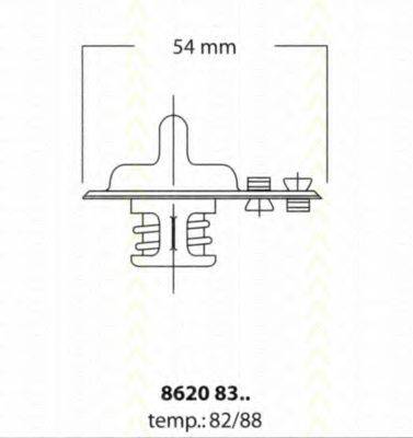 TRISCAN 86208388 Термостат, охолоджуюча рідина