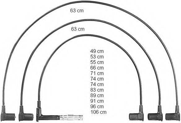 BERU ZEF634 Комплект дротів запалювання
