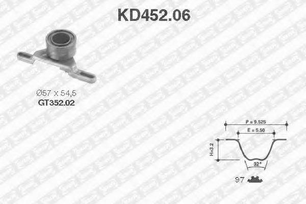 SNR KD45206 Комплект ременя ГРМ