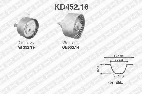 SNR KD45216 Комплект ременя ГРМ