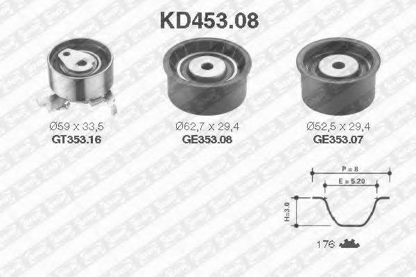 SNR KD45308 Комплект ременя ГРМ