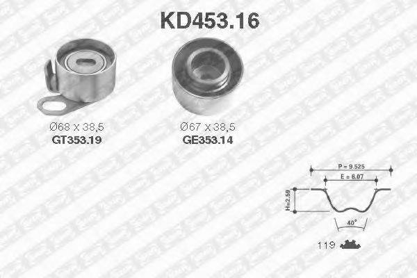 SNR KD45316 Комплект ременя ГРМ