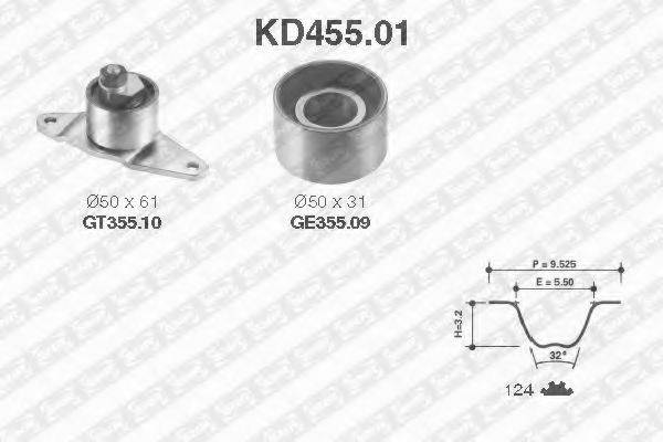 SNR KD45501 Комплект ременя ГРМ