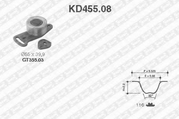 SNR KD45508 Комплект ременя ГРМ