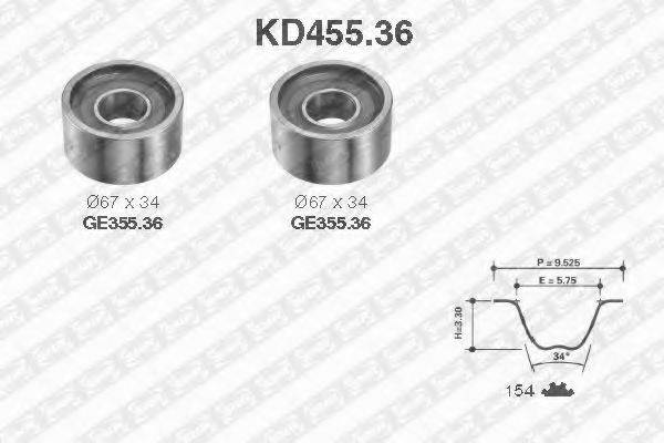 SNR KD45536 Комплект ременя ГРМ