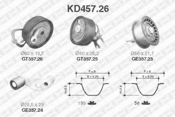 SNR KD45726 Комплект ременя ГРМ