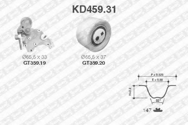 SNR KD45931 Комплект ременя ГРМ