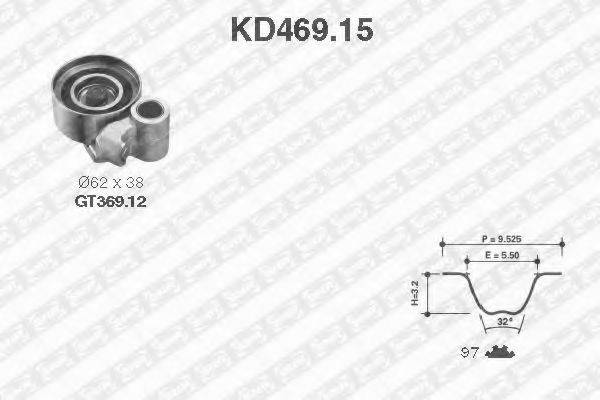 SNR KD46915 Комплект ременя ГРМ