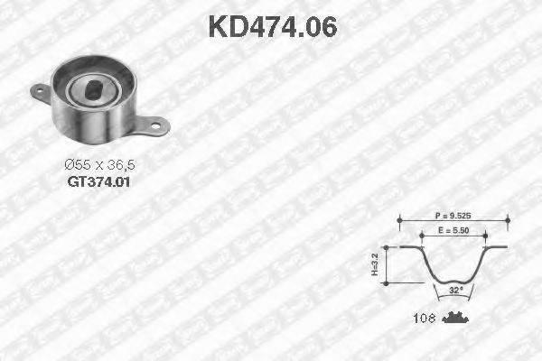 SNR KD47406 Комплект ременя ГРМ