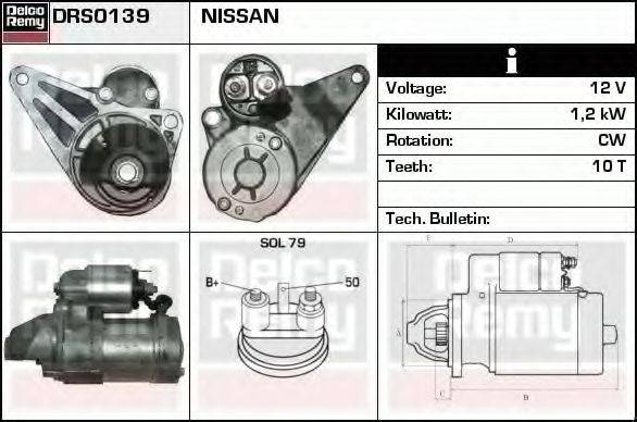 DELCO REMY DRS0139 Стартер