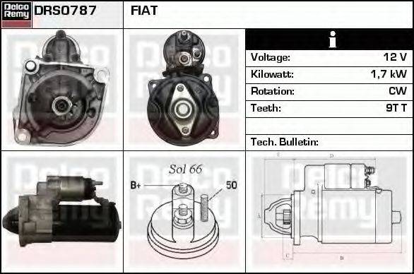 DELCO REMY DRS0787 Стартер