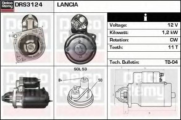 DELCO REMY DRS3124 Стартер