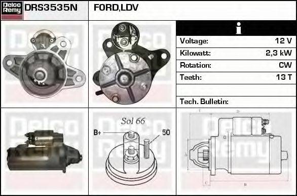 DELCO REMY DRS3535N Стартер