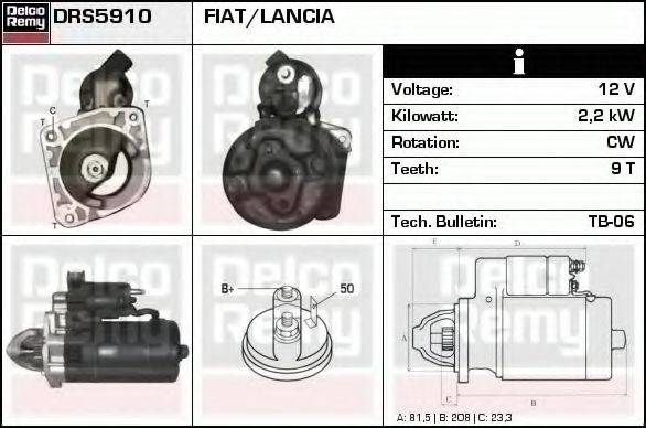 DELCO REMY DRS5910 Стартер