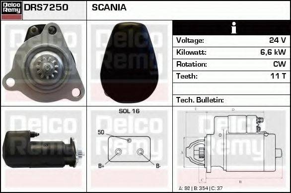 DELCO REMY DRS7250 Стартер