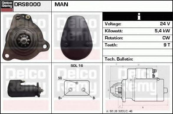 DELCO REMY DRS8000 Стартер