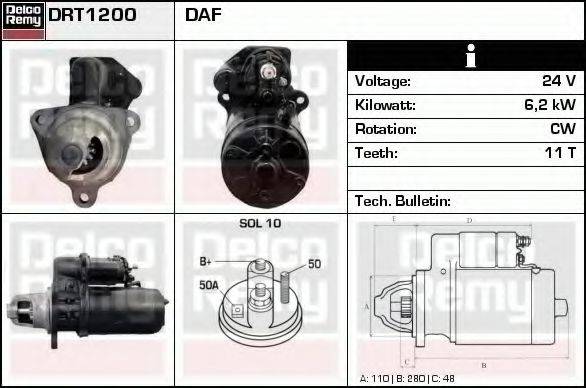 DELCO REMY DRT1200 Стартер