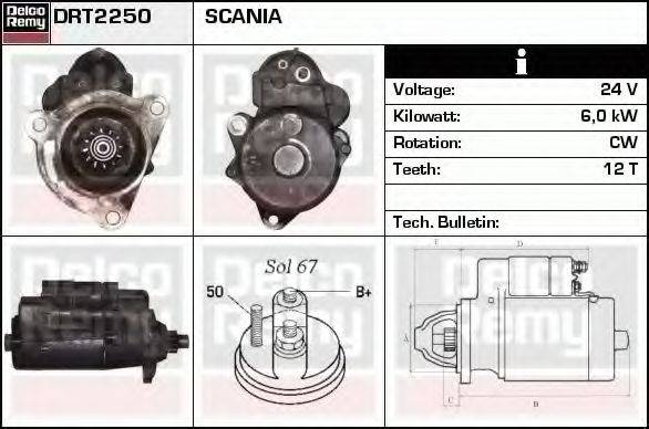 DELCO REMY DRT2250 Стартер