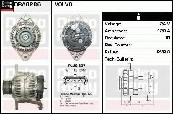 DELCO REMY DRA0286 Генератор